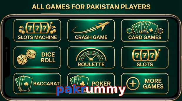 Main screen of Pakrummy games page for PK players